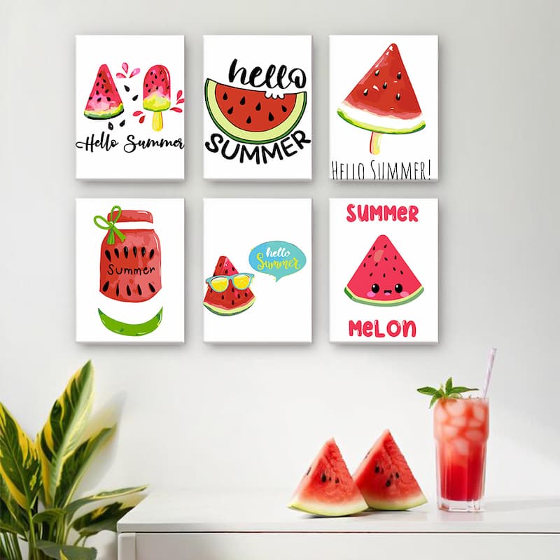 Hello Summer - 6 Mini Paintings