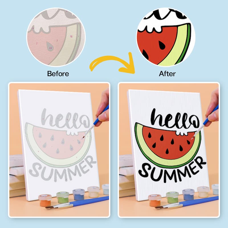 Hello Summer - 6 Mini Paintings