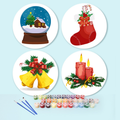 Holiday Bells & Candles 4-Pieces Paint by Numbers Placemat