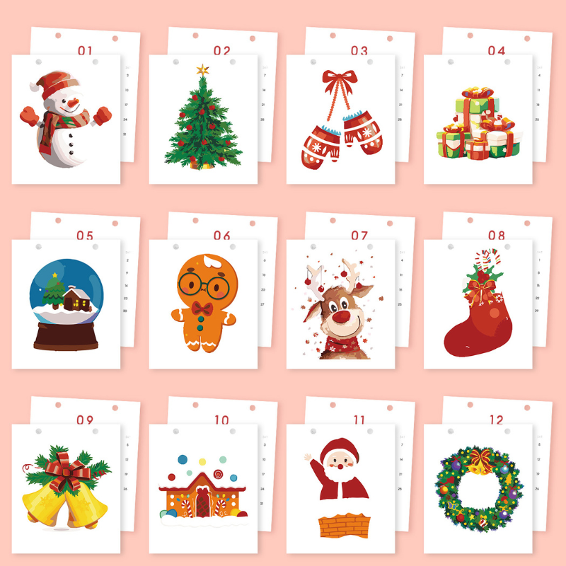 Holiday Gifts Paint by Numbers Calendar