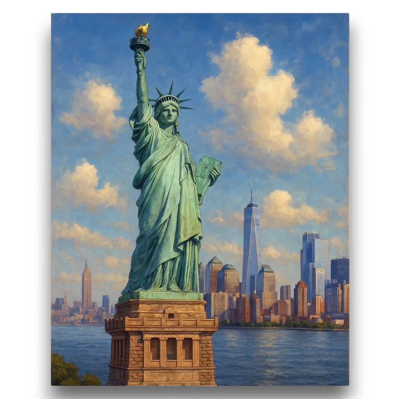 Iconic Statue of Liberty Paint by Numbers