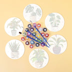 Indoor Plants Paint by Numbers Coasters