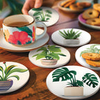 Indoor Plants Paint by Numbers Coasters