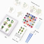 Indoor Plants Paint by Numbers Coasters