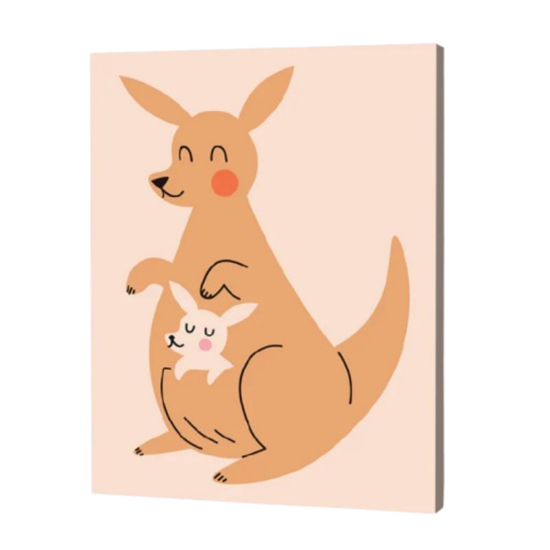 Kangaroo, Paint by Numbers for Kids