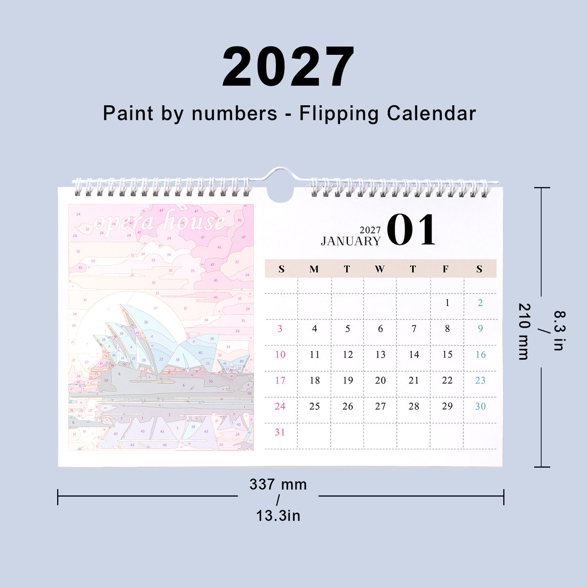 Landmark Paint by Numbers Calendar