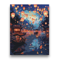 Lantern Festival on the Water Paint by Numbers