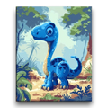 Little Blue Dinosaur Kids Paint by Numbers