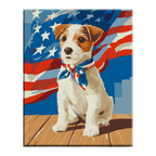 Little Patriot Dog Paint by Numbers