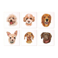 Lovely Dogs - 6 Mini Paintings