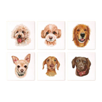 Lovely Dogs - 6 Mini Paintings