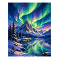 Magical Mountain Aurora Paint by Numbers