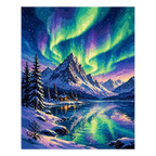 Magical Mountain Aurora Paint by Numbers