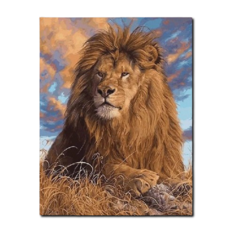 Majestic Lion Portrait Paint by Numbers