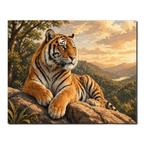 Majestic Tiger at Sunset Paint by Numbers