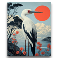 Majestic White Stork at Sunset Paint by Numbers
