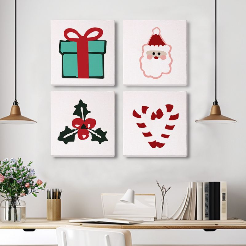 Merry Christmas Icons Mini Paint by Numbers