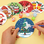Merry Christmas Paint by Numbers Coasters