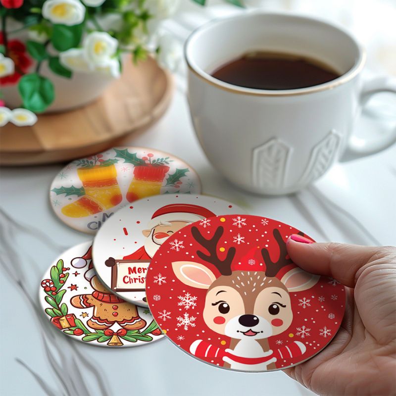 Merry Christmas Paint by Numbers Coasters