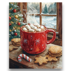 Merry Mug and Marshmallows Paint by Numbers