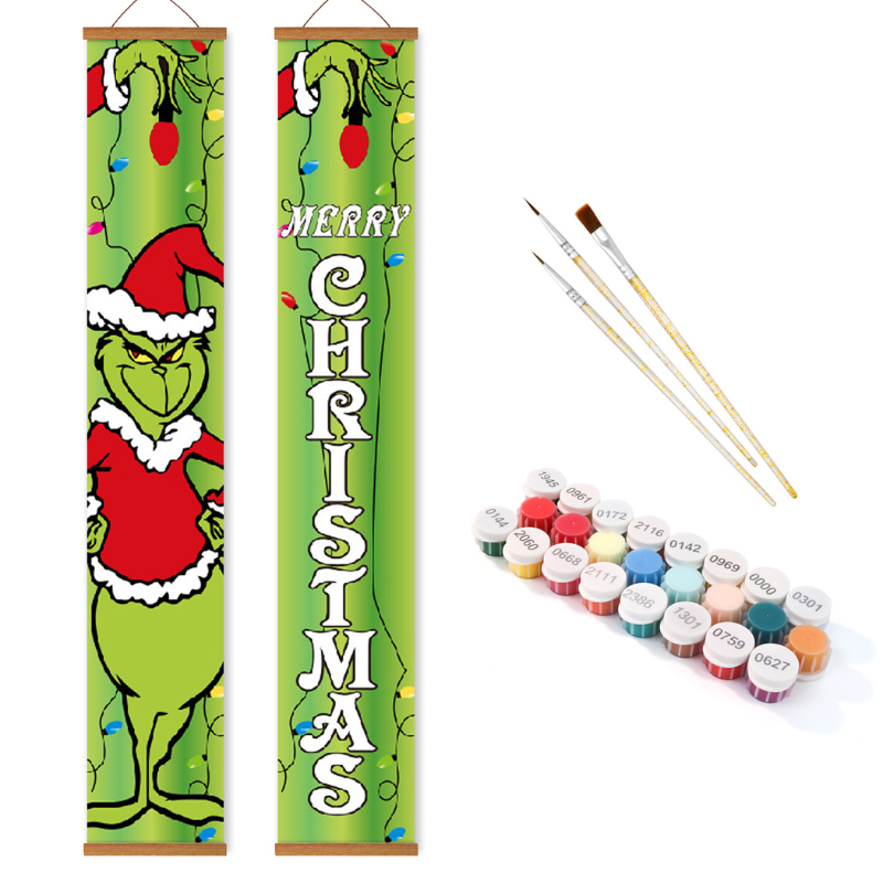 Mischievous Christmas Hanging Scroll Paint by Numbers Kit