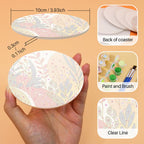 Modern Botanical Paint by Numbers Coasters