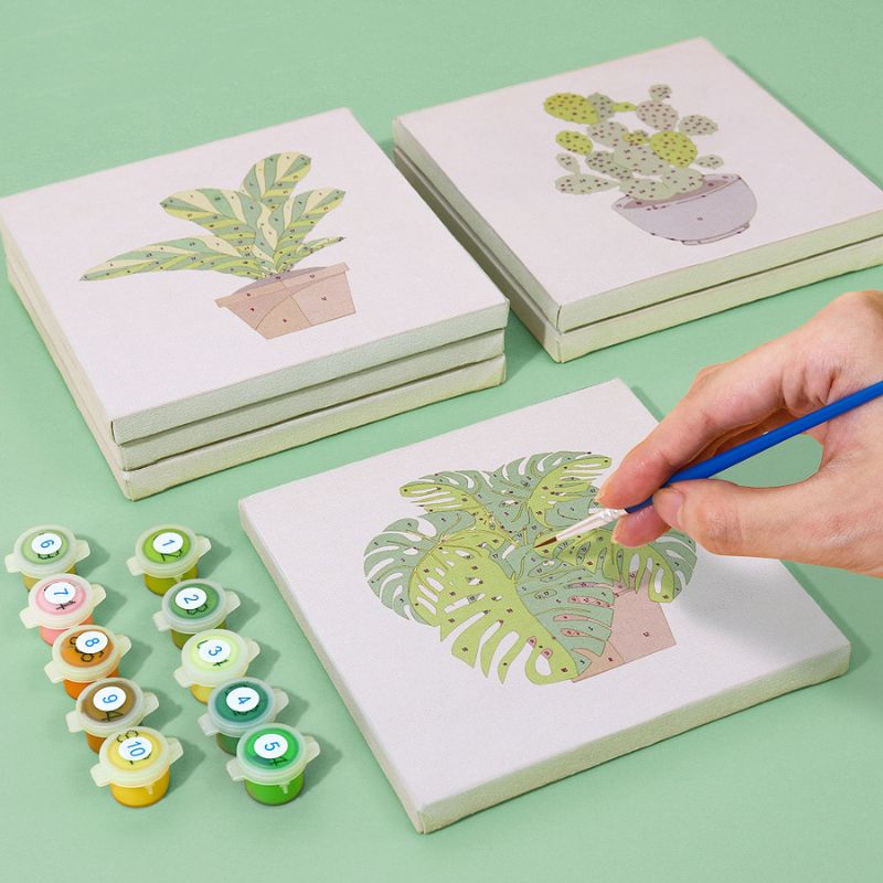Modern Houseplants Mini Paint by Numbers