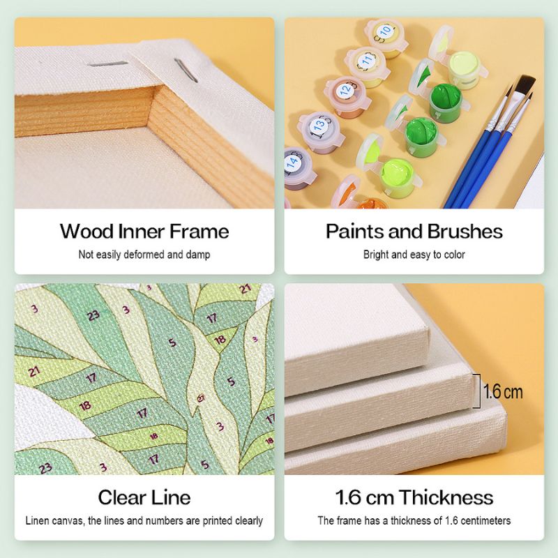 Modern Houseplants Mini Paint by Numbers