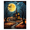 Moonlit Haunted House Paint by Numbers
