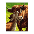 Mother Cow with Calf Paint by Numbers