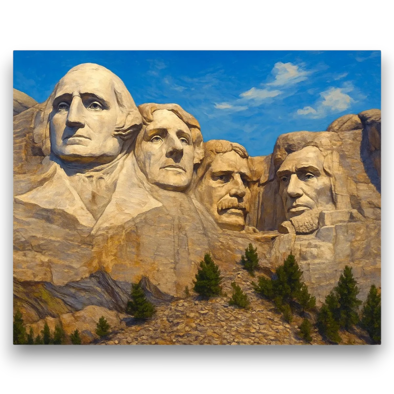Mount Rushmore National Memorial Paint by Numbers