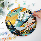 Mountain Landscape Paint by Numbers Clock Kit