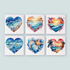 Ocean Hearts Mini Paint by Numbers