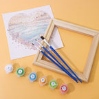 Ocean Hearts Mini Paint by Numbers