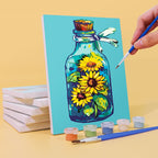 Art in Bottles - 6 Mini Paintings