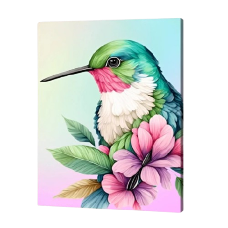 Pastel Humming bird Bliss Paint by Numbers