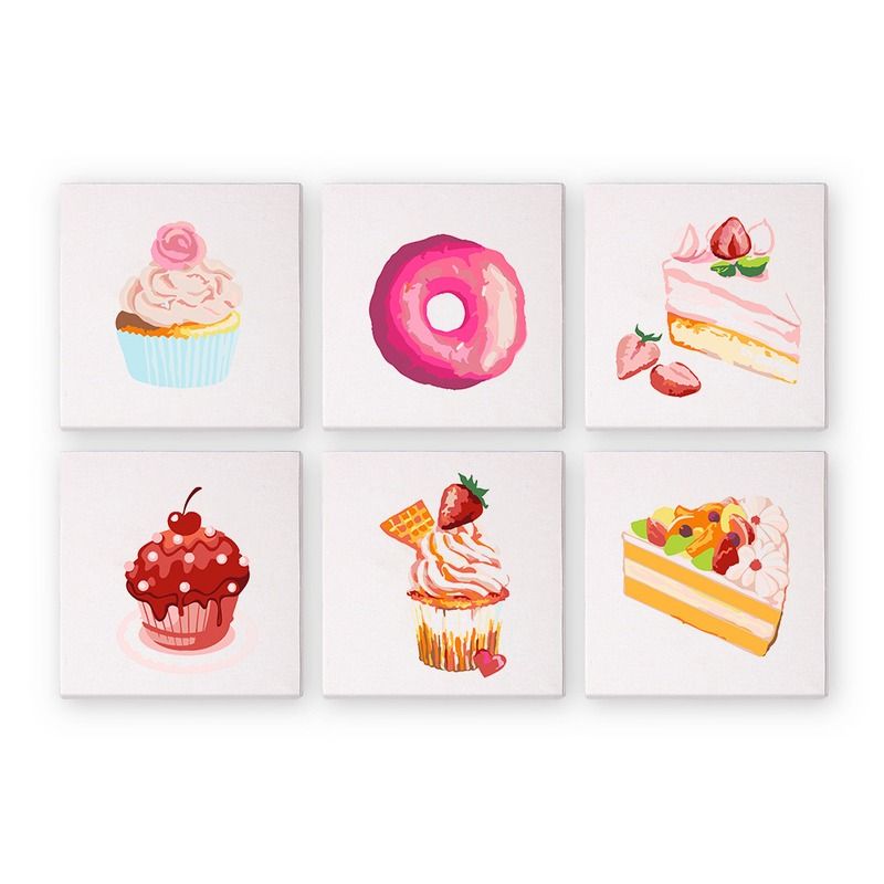 Pink Dessert Delights Mini Paint by Numbers