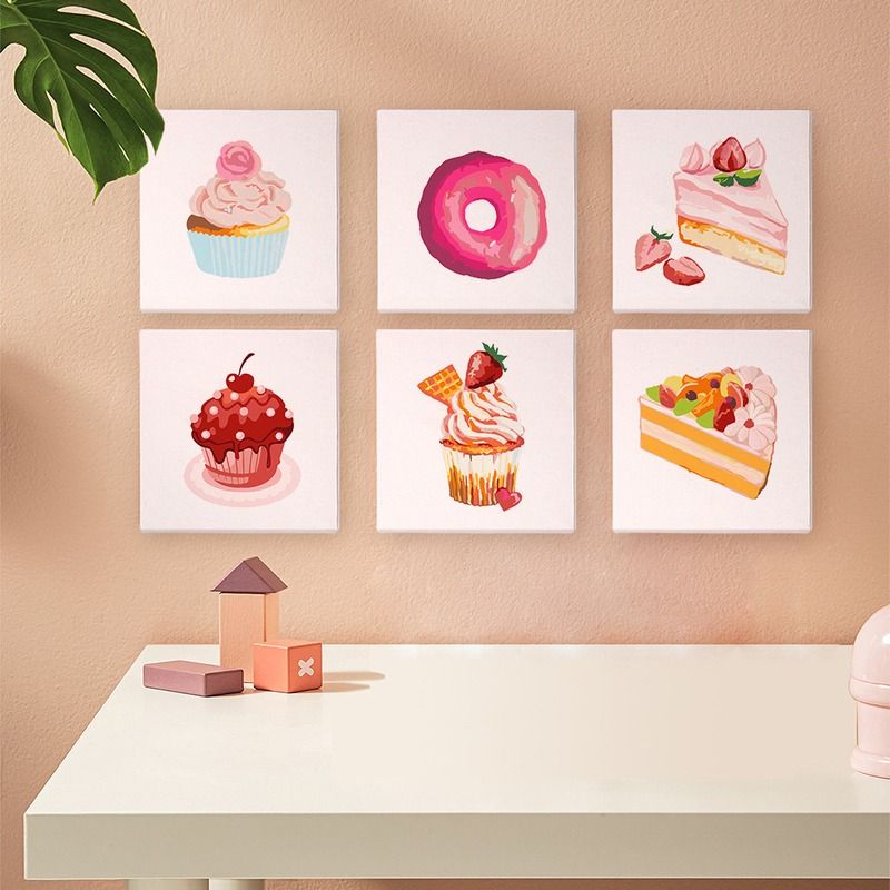Pink Dessert Delights Mini Paint by Numbers