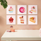 Pink Dessert Delights Mini Paint by Numbers