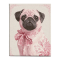Pink Floral Pug Paint by Numbers