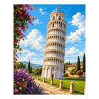 Pisa Tower Paint by Numbers