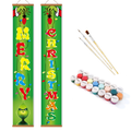 Playful Christmas Hanging Scroll Paint by Numbers Kit