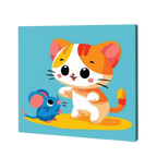 Playful Kitty, Kids Paint By Numbers