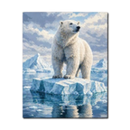 Polar Bear on Ice Paint by Numbers