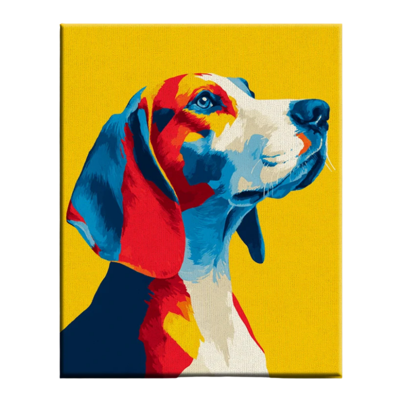 Pop Art Dog Portrait Paint by Numbers
