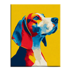 Pop Art Dog Portrait Paint by Numbers

