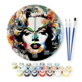 Pop Art Portrait Paint by Numbers Clock Kit