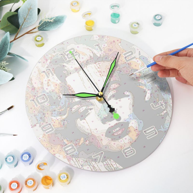 Pop Art Portrait Paint by Numbers Clock Kit