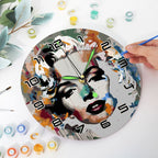 Pop Art Portrait Paint by Numbers Clock Kit