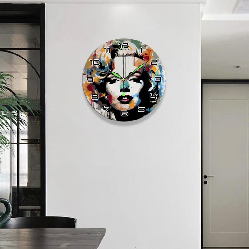 Pop Art Portrait Paint by Numbers Clock Kit